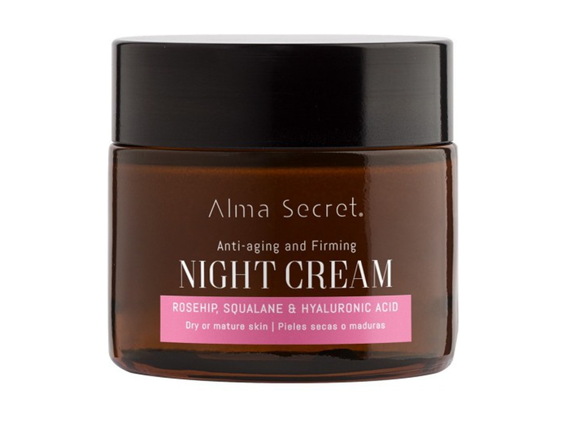 Creme De Noite Reparador Antienvelhecimento - Rosa Mosqueta, Esqualano E Ácido Hialurônico - 50 Ml