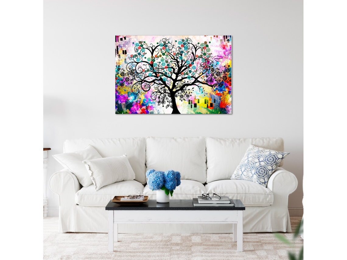 Quadro Moderno DEKOART Arte Abstrata, Árvore da Vida Gustav Klimt (120 X 80cm)