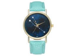 Relógio de Pulso Casal Taurus Estilo Moderno Pulseira de Couro Cor Menta Quartzo
