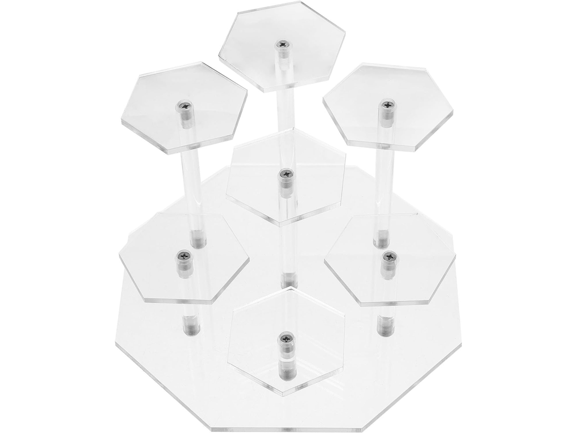 Suporte Para Figuras De Brinquedo Tofficu Com Prateleira Vários Níveis, Acrílico Transparente, Fácil De Montar E Limpar