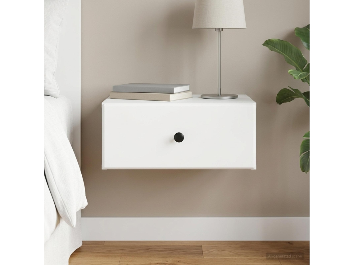 Vidaxl Gabinete De Canto Montado Na Parede Branco 49 X 34,5 X 20 Cm
