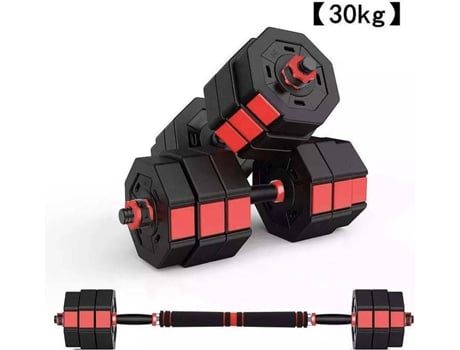 Conjunto de Halteres FITNESS TECH 2 em 1 Octogonal (30 kg)