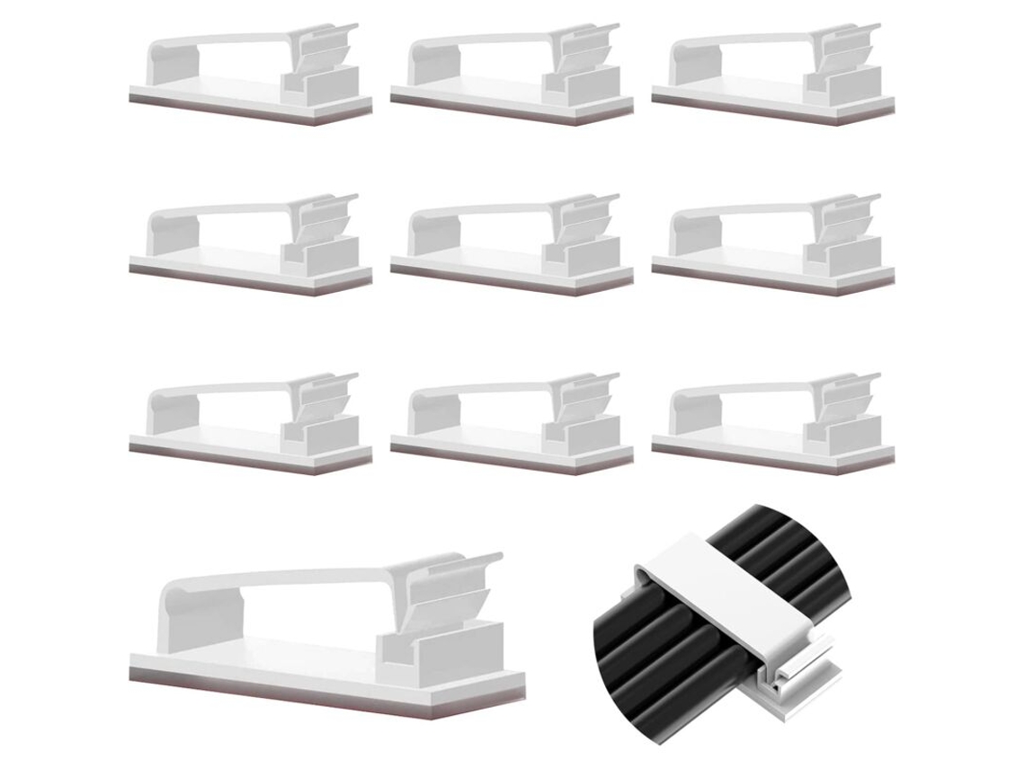 Conjunto de 50 suportes autoadesivos para cabos AQUAFORGE