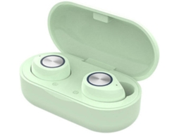 Auriculares Bluetooth True Wireless ENZONS Mini Intra- Sem Fio 5.0 Hifi Estéreo com Cancelamento de Ruído e Compartimento de Carregamentoverde