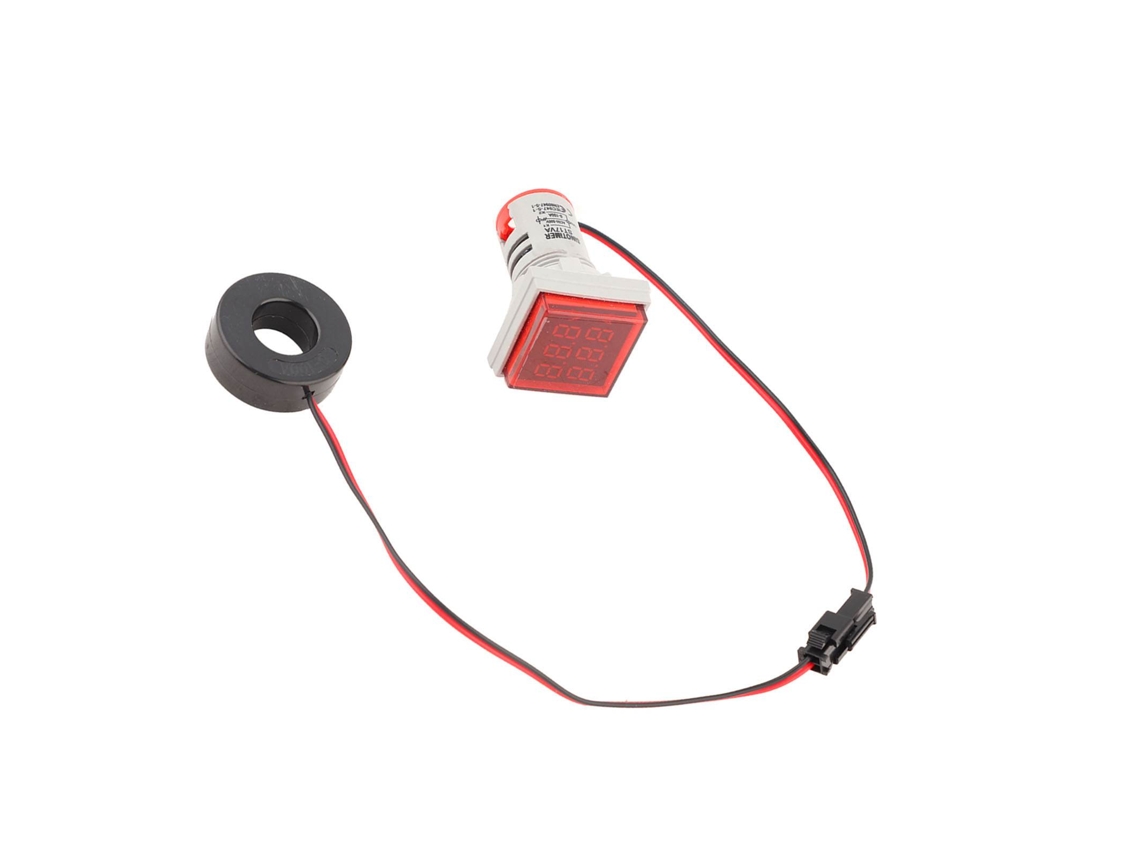 Laxiscreed Medidor Digital De Tensão E Corrente Ac Para Painéis 22mm Até 100a
