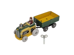 Brinquedo De Metal Com Mola Vintage Tractor Andador