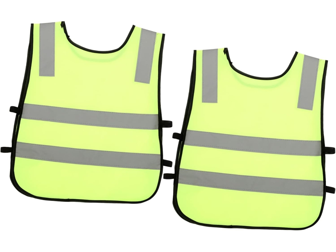 Conjunto De 2 Coletes De Segurança Refletivos Para Crianças, Colete Fluorescente De Alta Visibilidad Gokoco