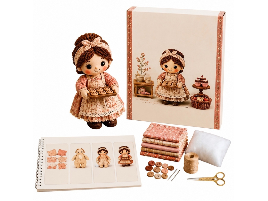 Kit De Costura E Patchwork (menina Pasteleira - Modelo 84)