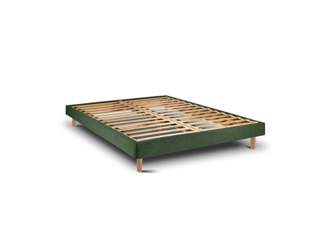 Estrutura De Cama Tribu  Forest Pés Redondos 200 X 105 Cm Altura 30 Cm Indream
