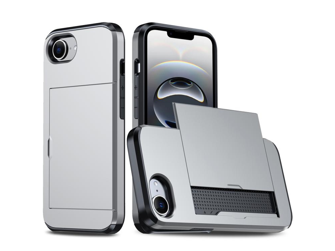 Capa Protetora À Prova De Choque Para Iphone 16e - Compartimento Para Cartão