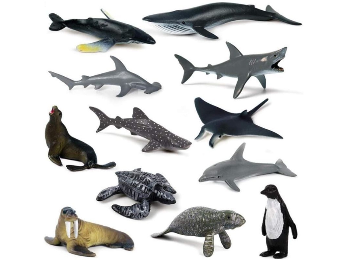 2026 bonecos de Animais Marinhos Mini, 12 Brinquedos Quebra cabeça para Crianças, Brinquedos Cognitivos, Presentes de Aniversário