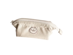 Estuche De Lápices Animales Bonitos Con Cremallera Suave Lienzo Capacidad Grande Para Escuela Oficina Gatito
