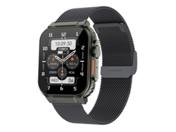 Smart Watch A70 Bluetooth Call Health Monitor Aço Preto GODTVAGT