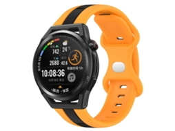 Pulseira De Silicone Bicolor Com Fecho Borboleta De 20 Mm Para Huawei Watch Gt Runner