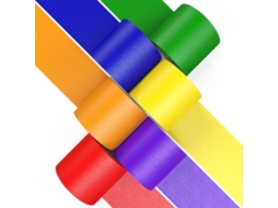 Rolos de fita adesiva Slowmoose Craft, 5 cm de largura, 55 m de comprimento, fita adesiva colorida