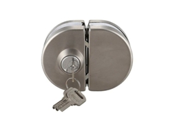 Fechadura De Aço Inoxidável Com Trava Dupla Para Porta Vidro, Correr Vidro 10 A 12 Mm Segurança Em Escritórios.