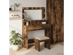 Vidaxl Mesa De Vestir Carvalho Defumado 100 X 41 X 135 Cm