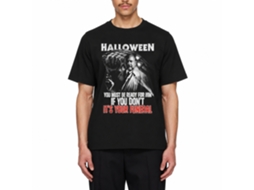 Rockinstone Halloween Your Funeral Black Adult T-shirt Size:l