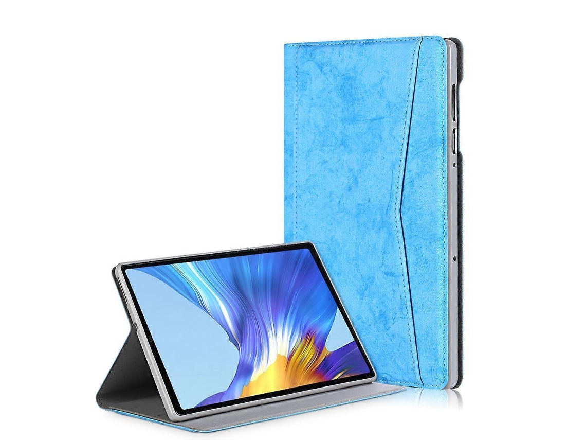 Capa De Couro Com Textura De Mármore E Aba Horizontal, Com Compartimento Para Cartão E Suporte Para Lenovo Tab M10 Plus.