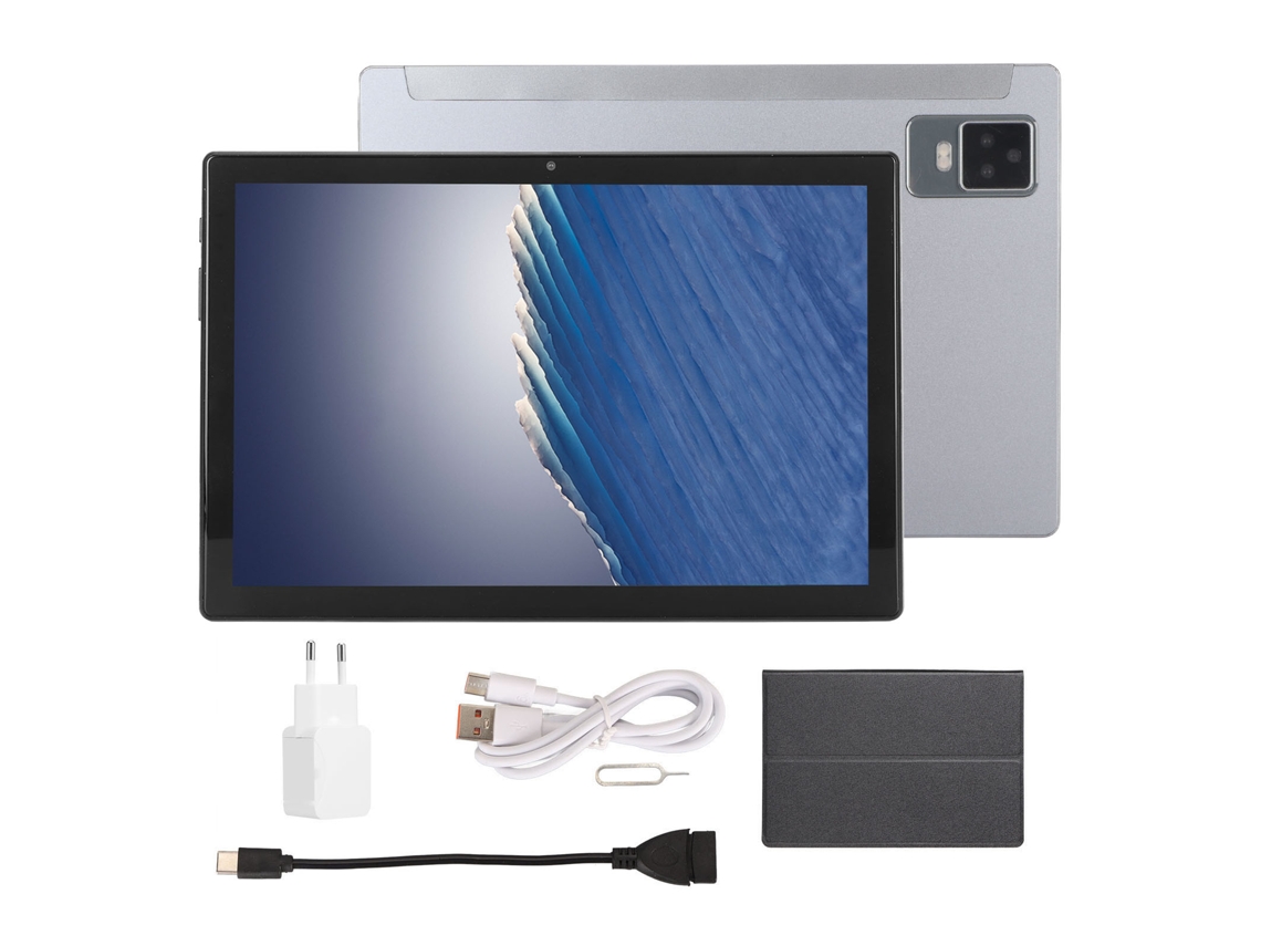 Tablet Android 12 com 8 GB de RAM e 10,1 polegadas com capa Outros