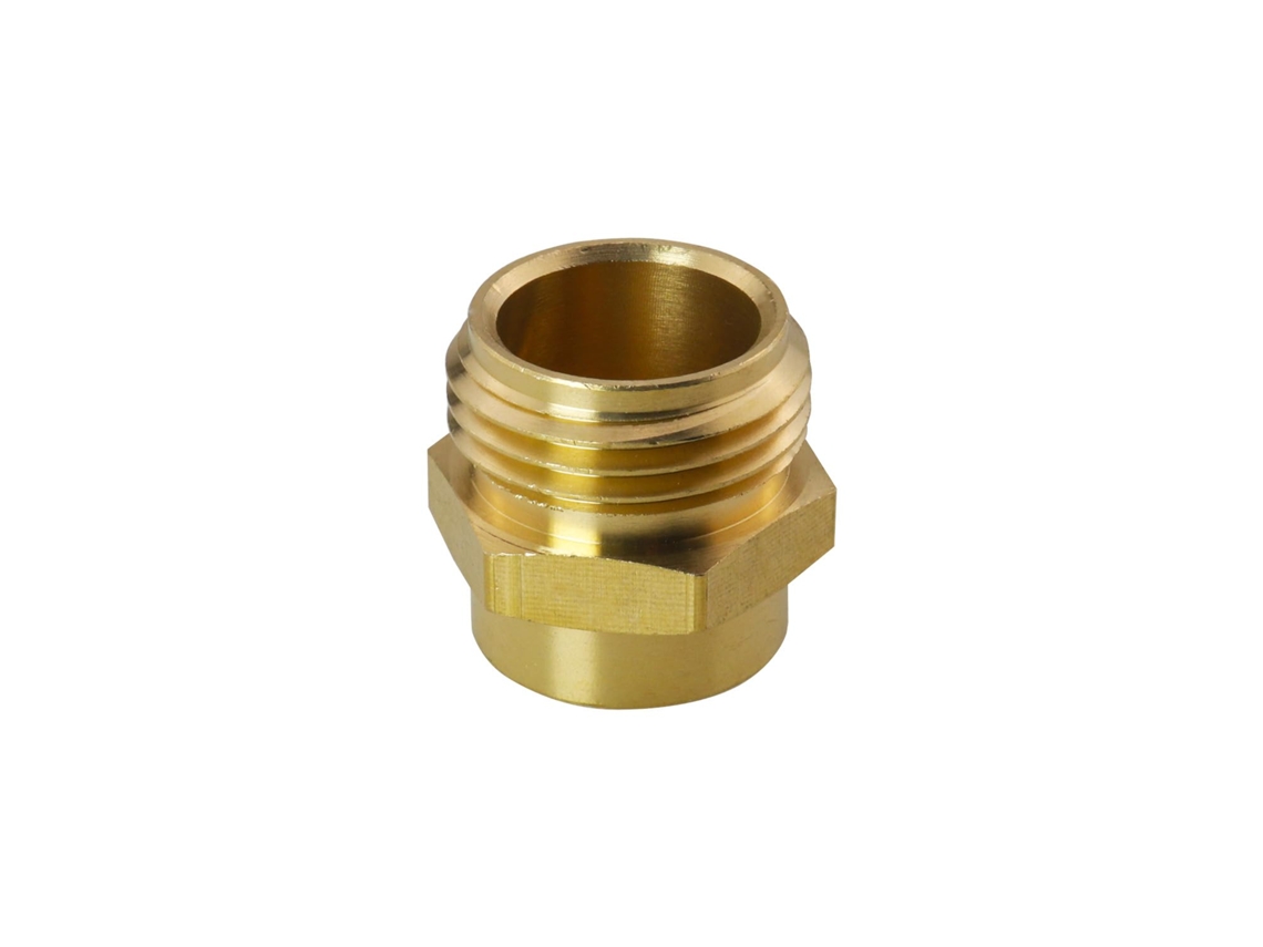 Adaptador de Mangueira 3/4" GHT Macho × 1/2" NPT Fêmea, Latão Reforçado para Irrigação, Aspersores e Torneiras Externas | S/MARCA