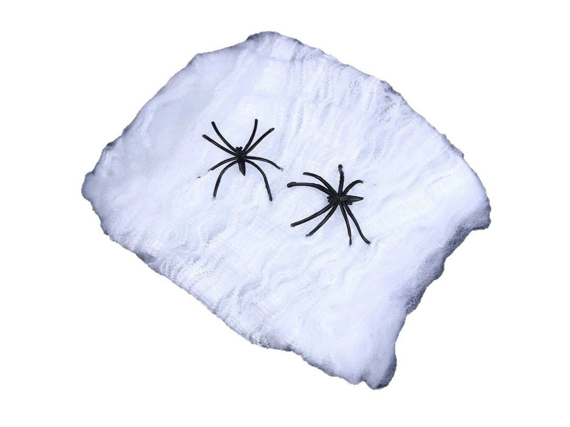 Teia Aranha 300g com 30 Aranhas, Decoração ZYBLSSBB