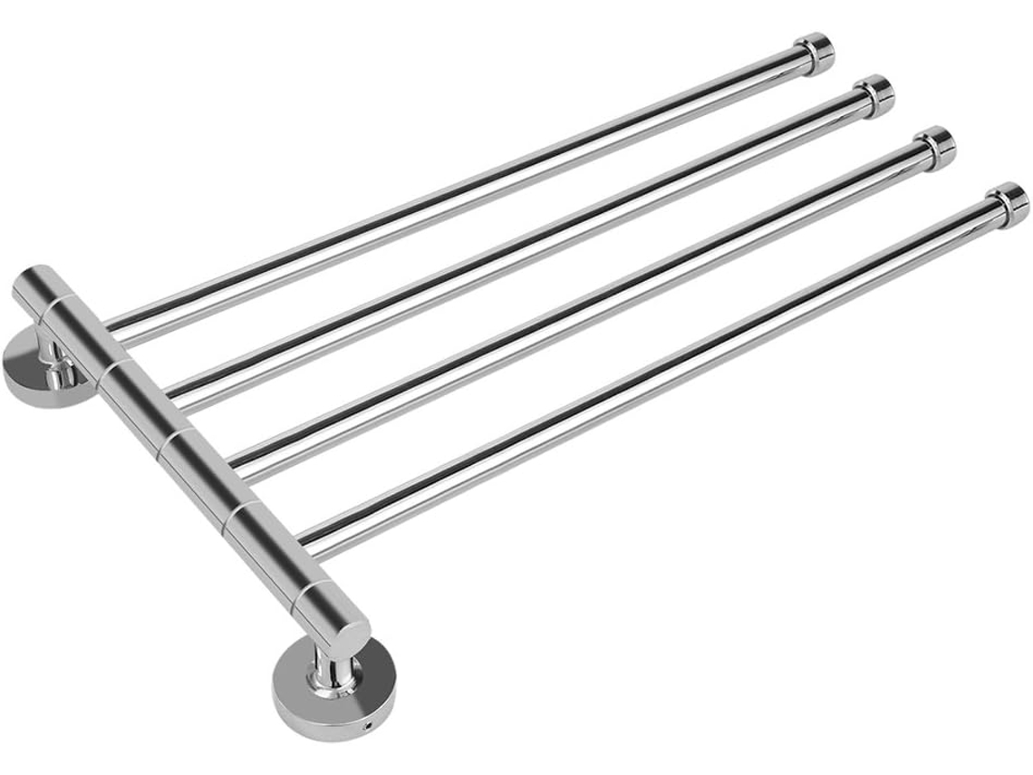 Suporte De Toalhas Giratório Parede, Em Aço Inoxidável Um Suporte Para Toalhas O Gira, Mede 21, 5x 36cm Acompanha