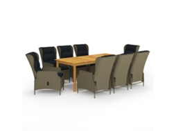 Dining Set, Dining Sets Vidaxl Marrom Madeira De Acácia (n/a)