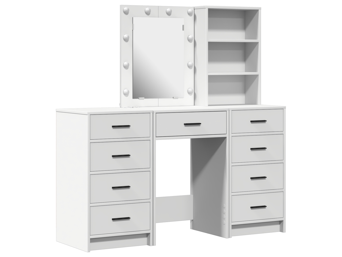 Conjunto 3 Mesa De Vestir Vidaxl Branco Derivados De Madeira (40 X 41 X 135 Cm)