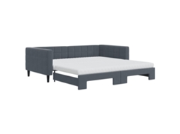 Daybed With Trundle, Daybeds With Trundles Vidaxl Cinzeto Veludo (100 X 200 Cm)