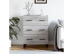 Vidaxl Aparador 69,5x34x90 Cm Derivados De Madeira Cinzento Sonoma