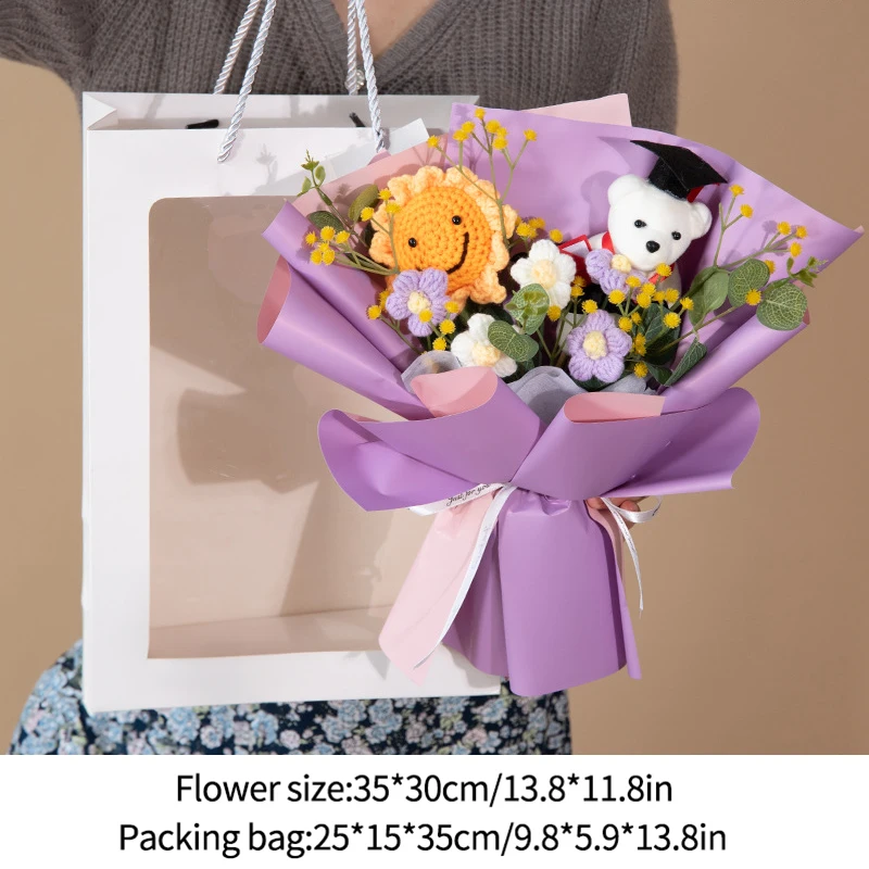 Flores De Crochê, Presentes Com Flores Artificiais, Buquês Feitos À Mão, Decoração Para Festas.