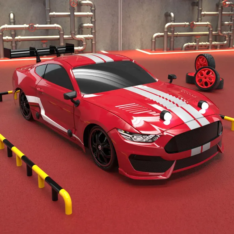 Carro De Corrida De Drift 4wd Para Campeonato Off-road, Rádio 2.4g, Escala 1:20, Com Controle Remoto E Leds.