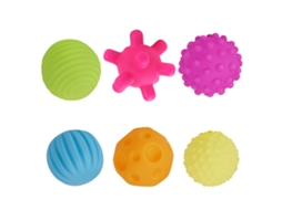 Conjunto de Bolas Sensoriais com Textura Macia para Crianças e Bebês - Bola Texturizada para Bebê