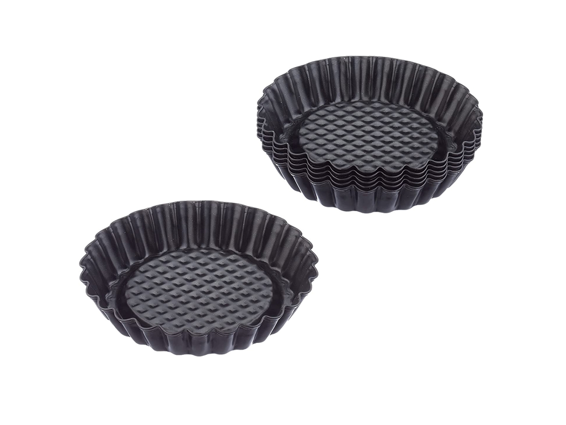 KOFIHETY Formas Para Mini Tartelettes Clássicas 6 Peças, Forma Para Tartelete 10 Cm, Assadeira Pequena Antiaderente