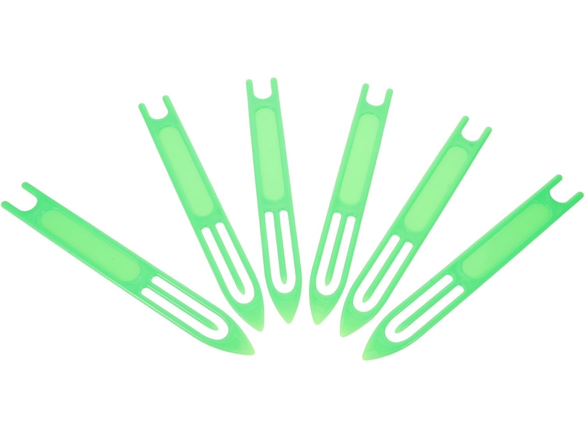 Conjunto De 6 Agulhas De Tecelagem Em Plástico Abs Resistente.
