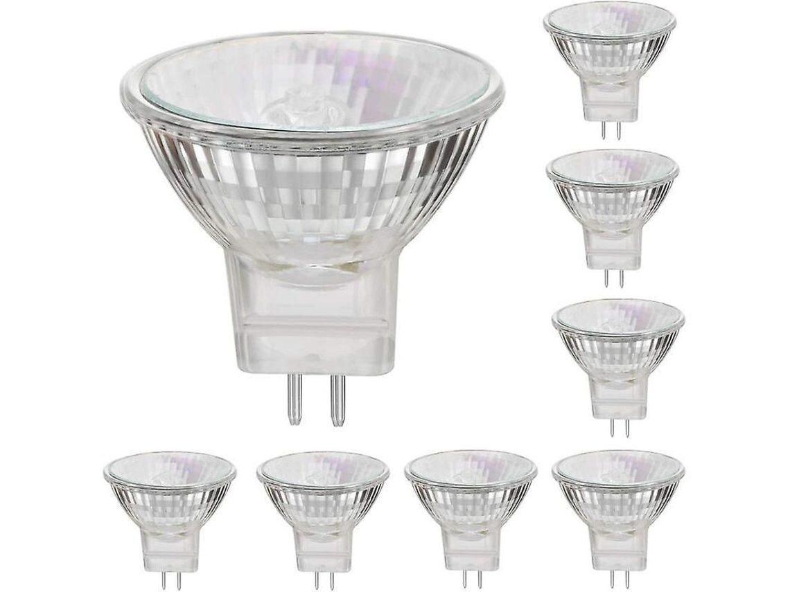 Lâmpadas Halógeno Mr11 12v 35w Base Gu4 2800k Branco Quente Regulável Pacote De 8