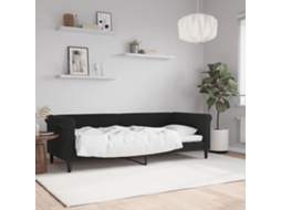 Vidaxl Sofá-cama 80x200 Cm Veludo Preto