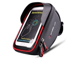 Bolsa para Bicicleta Zxcb230210 Suporte para Celular Pochete Impermeável para Tubo Superior Do Quadro Vermelha