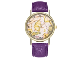 Reloj De Cuarzo Elegante Y Fashionable Para Hombres/mujeres Regalo (morado)