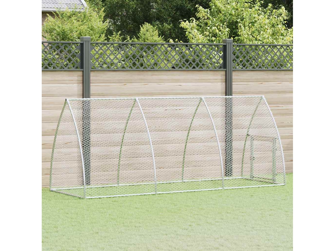 Vidaxl Galinheiro 300x105x120 Cm Aço Galvanizado Prateado