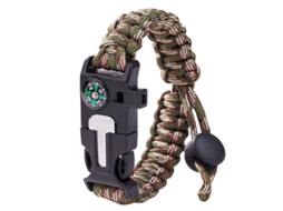 Relógio de Sobrevivência com Pulseira de Paracord Bússola BRILVIBERA