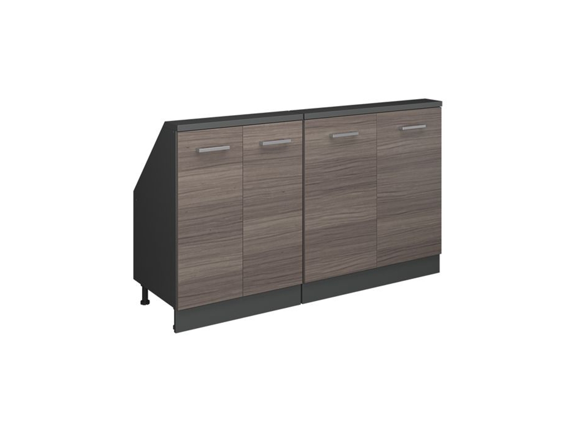 Conjunto de 2 Móveis Sob Medida VICCO 140cm Cinza Nobre e Antracite