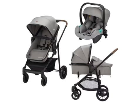 Carrinho de Passeio 3 em 1 I-Size (Cinzento Mineral)