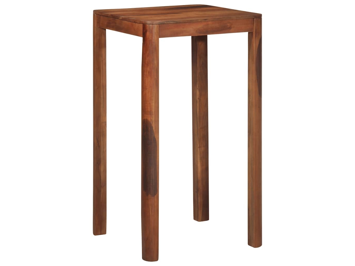 Vidaxl Mesa Bar 60x60x107 Cm Acácia De Madeira Maciça