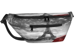 Bolsa Transversal Unissex Tropicallife Paris Eiffel Tower Umbrella para Homens e Mulheres 38 X 25 9 X 19 Cm Im