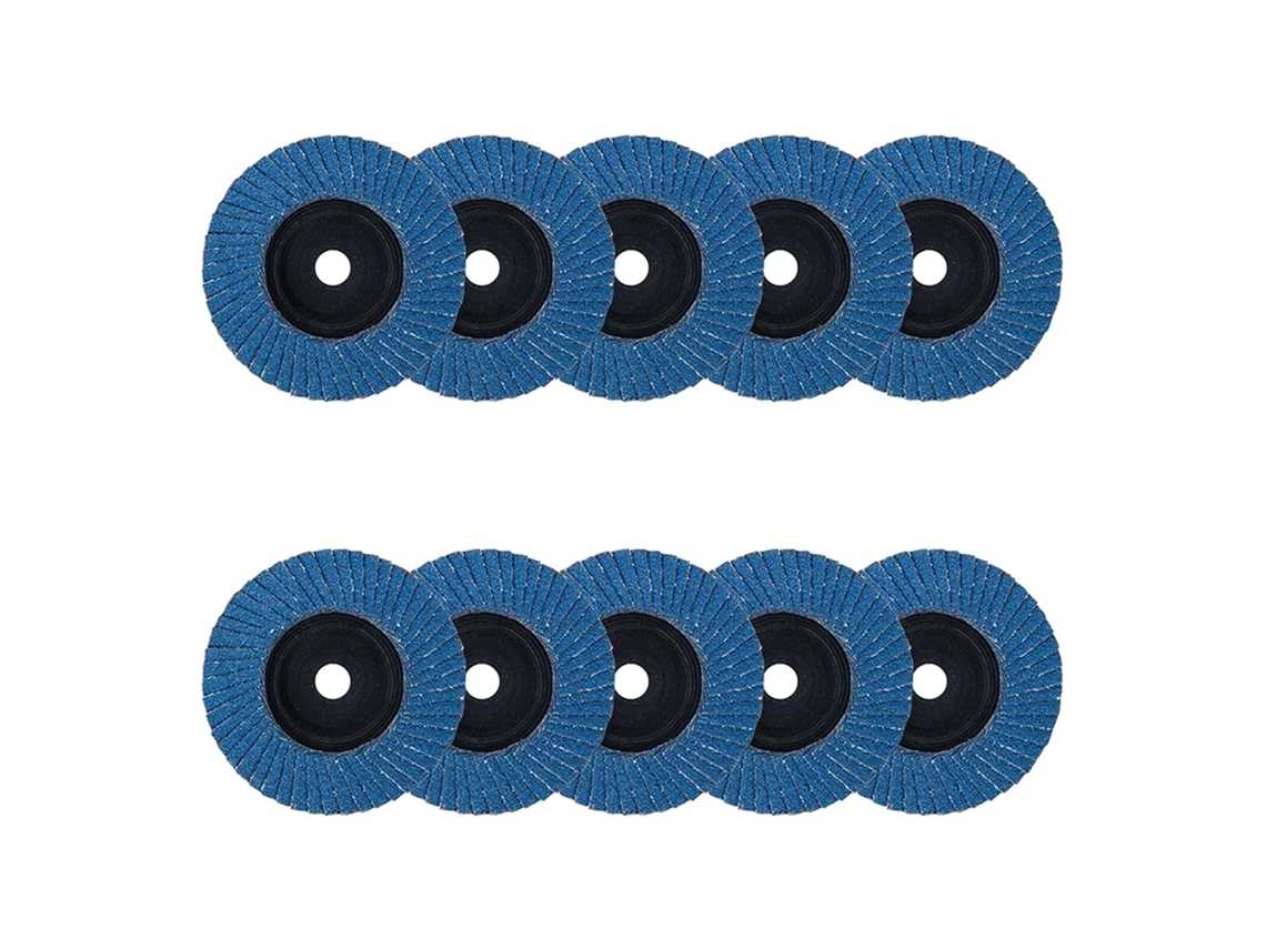 Discos De Lixa Flap 75mm, Grão 80, Para Esmerilhadeira Angular De 3 Polegadas, Pacote Com 10 Unidades