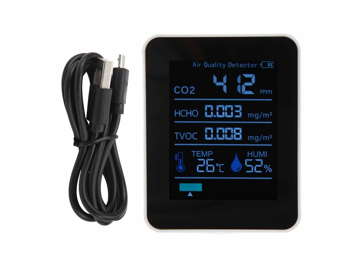 Sensor de Luz Digital YURU AS803 com LCD, sonda de 180°, 200000 Lux