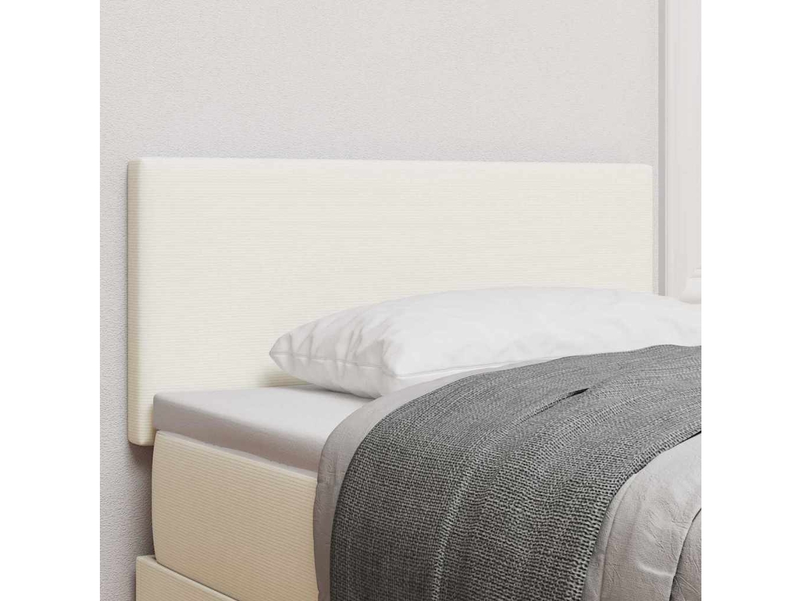 Vidaxl Cabeceira Creme 100 Cm Tecido De Veludo Cotele