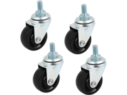 Aexit 4 Peças Roda De Borracha De 1,5, 5 Mm, 15 Mm, M8x15, Rosca M8